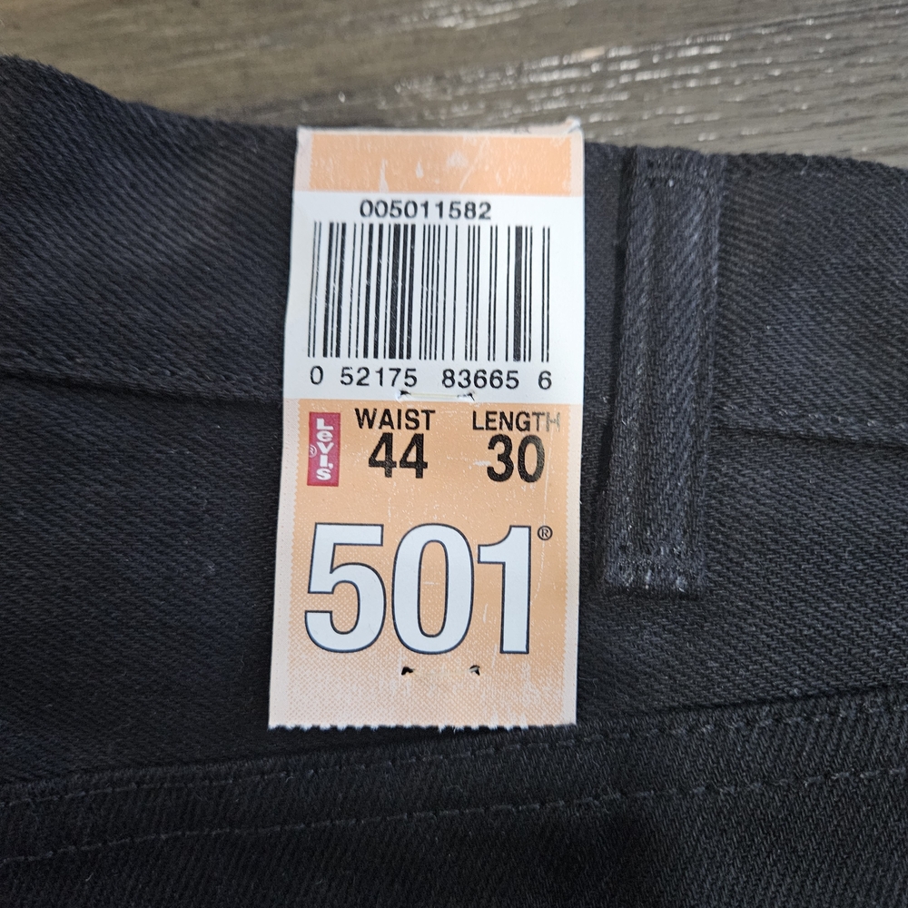 Levi's 501 Black Jeans 44x30